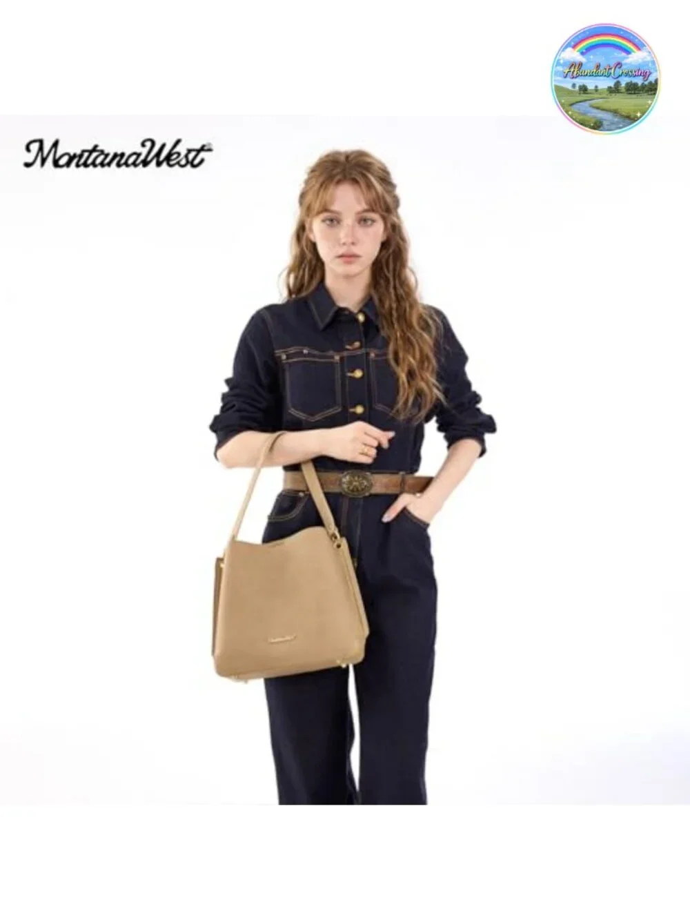 Medium Hobo Bag for Women, 3 Compartments PU Leather Shoulder Purse with